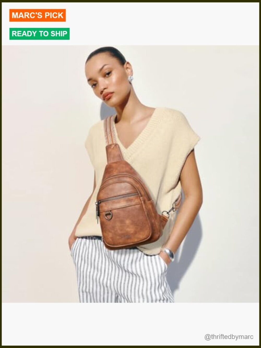 7L Vegan Leather Sling Bag Crossbody Fanny Pack Anti-Theft Travel Purse - Picture 2 of 7